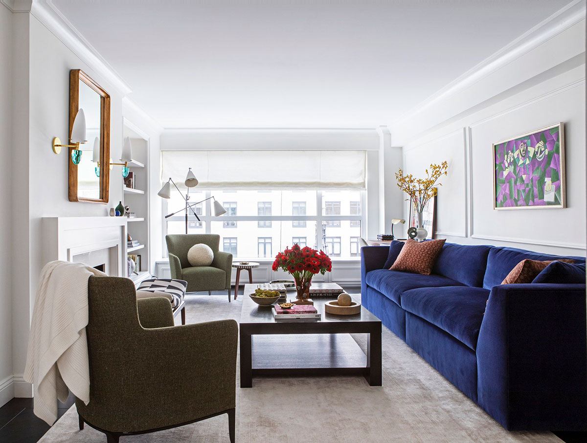 纽约明亮黑白公寓的彩色魅力-1