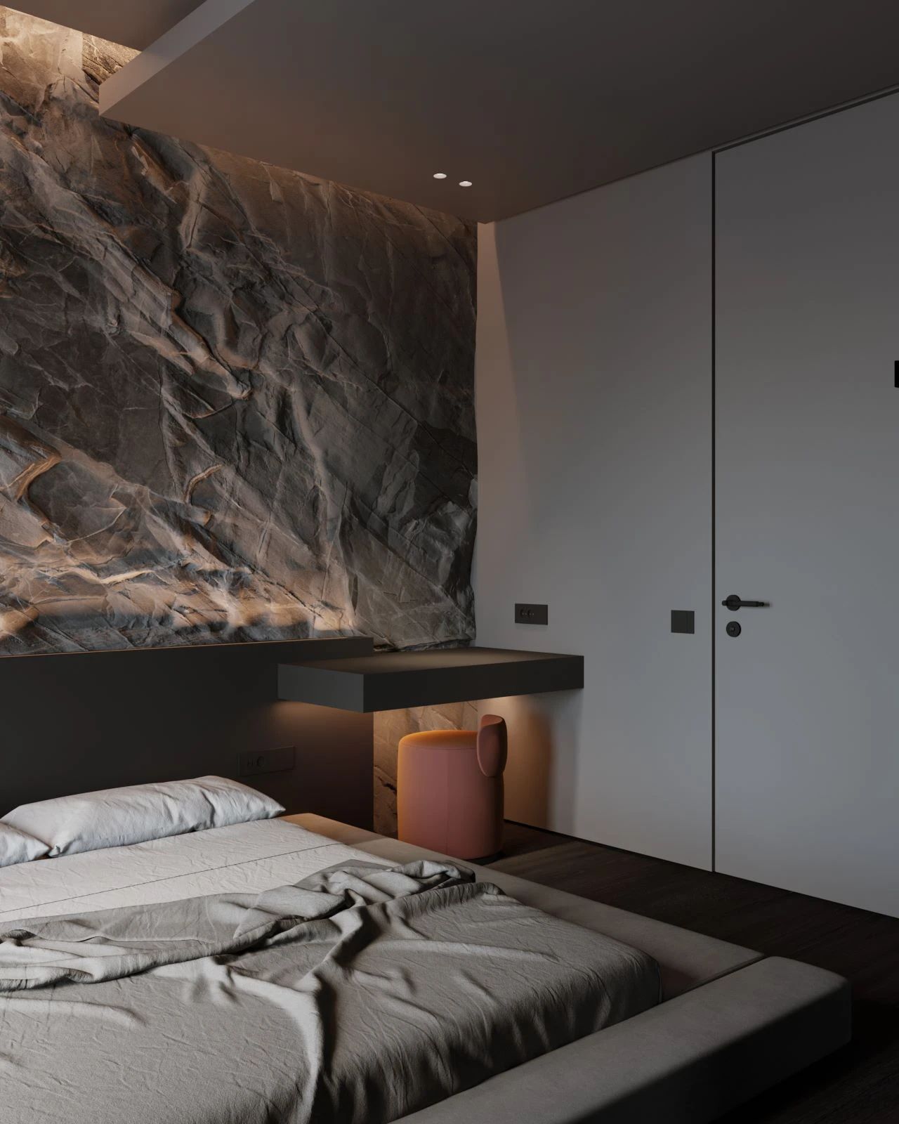 97㎡黑色调公寓设计-27