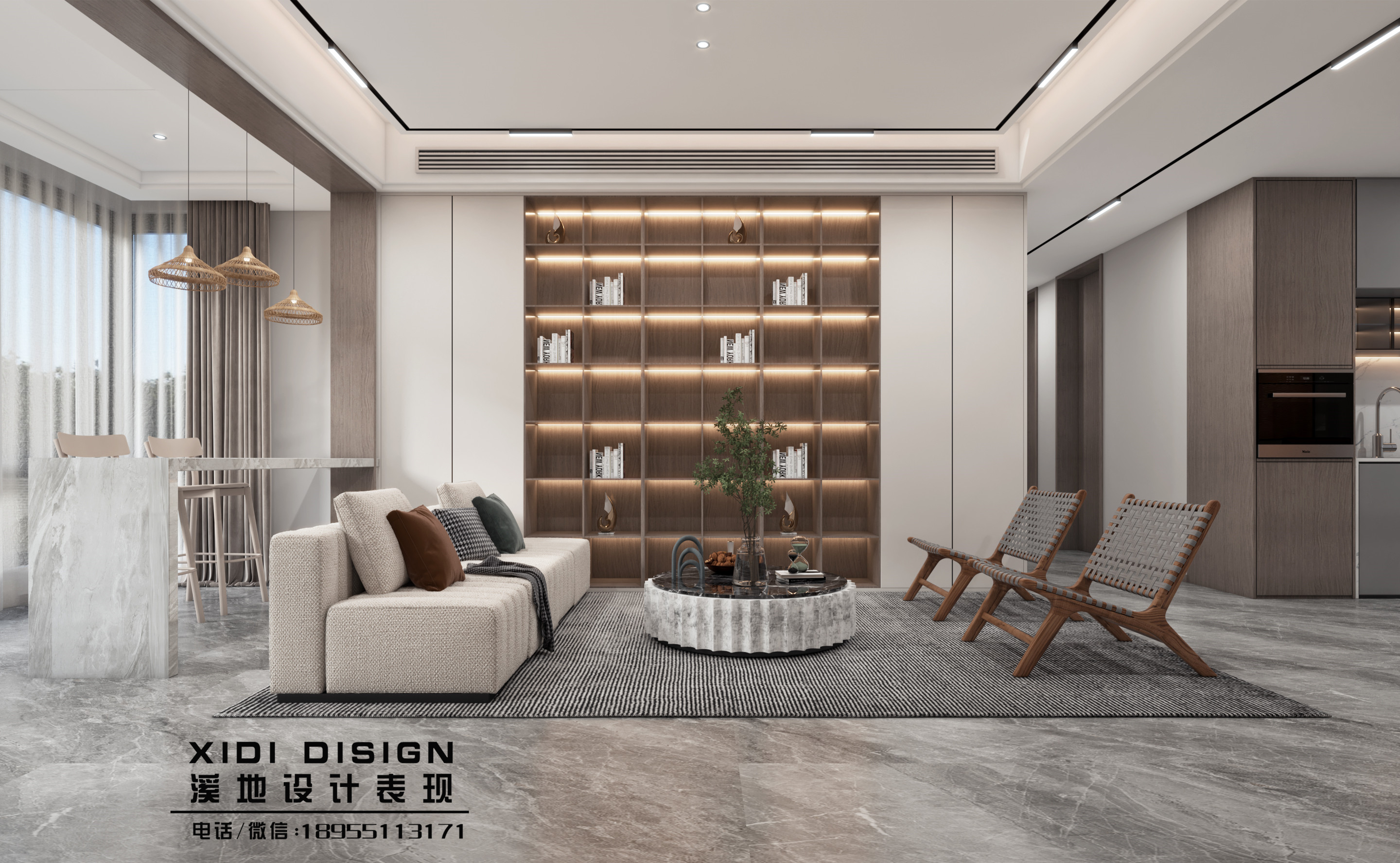 宁静舒适的现代简约木色空间-3