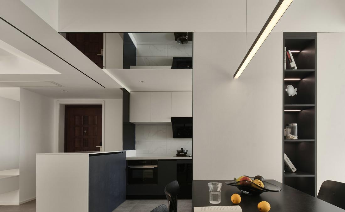 极简风开放式厨餐厅-22