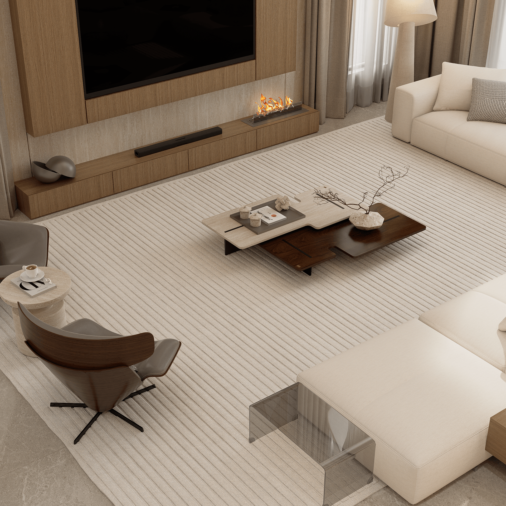 现代开放式客厅-7