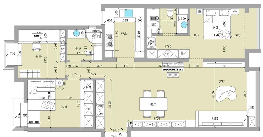 现代简约风 130㎡大气住宅设计-13