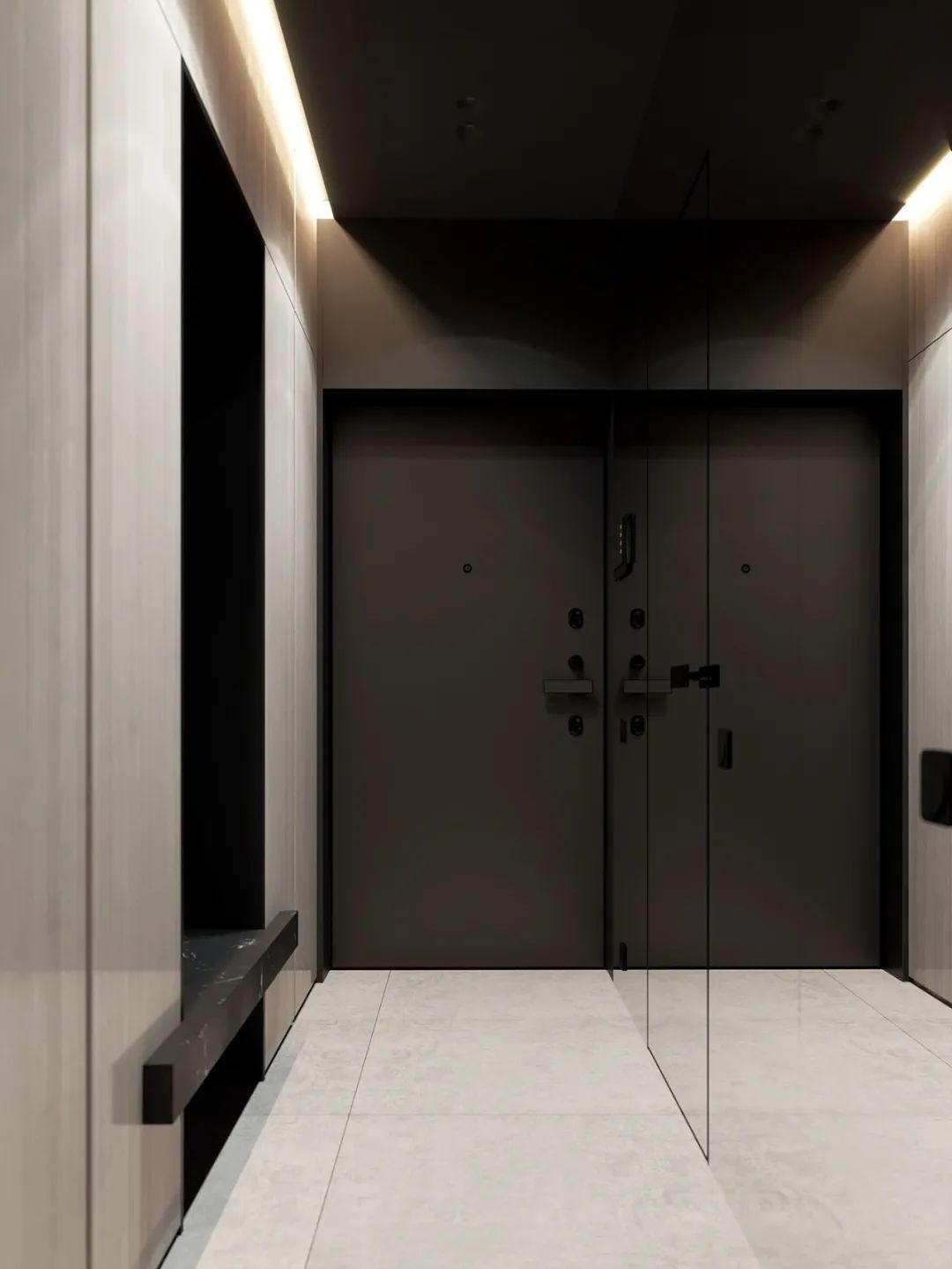 奶油色调黄铜细节,打造 120㎡精致高雅空间丨MARTA SHPACHENKO-56