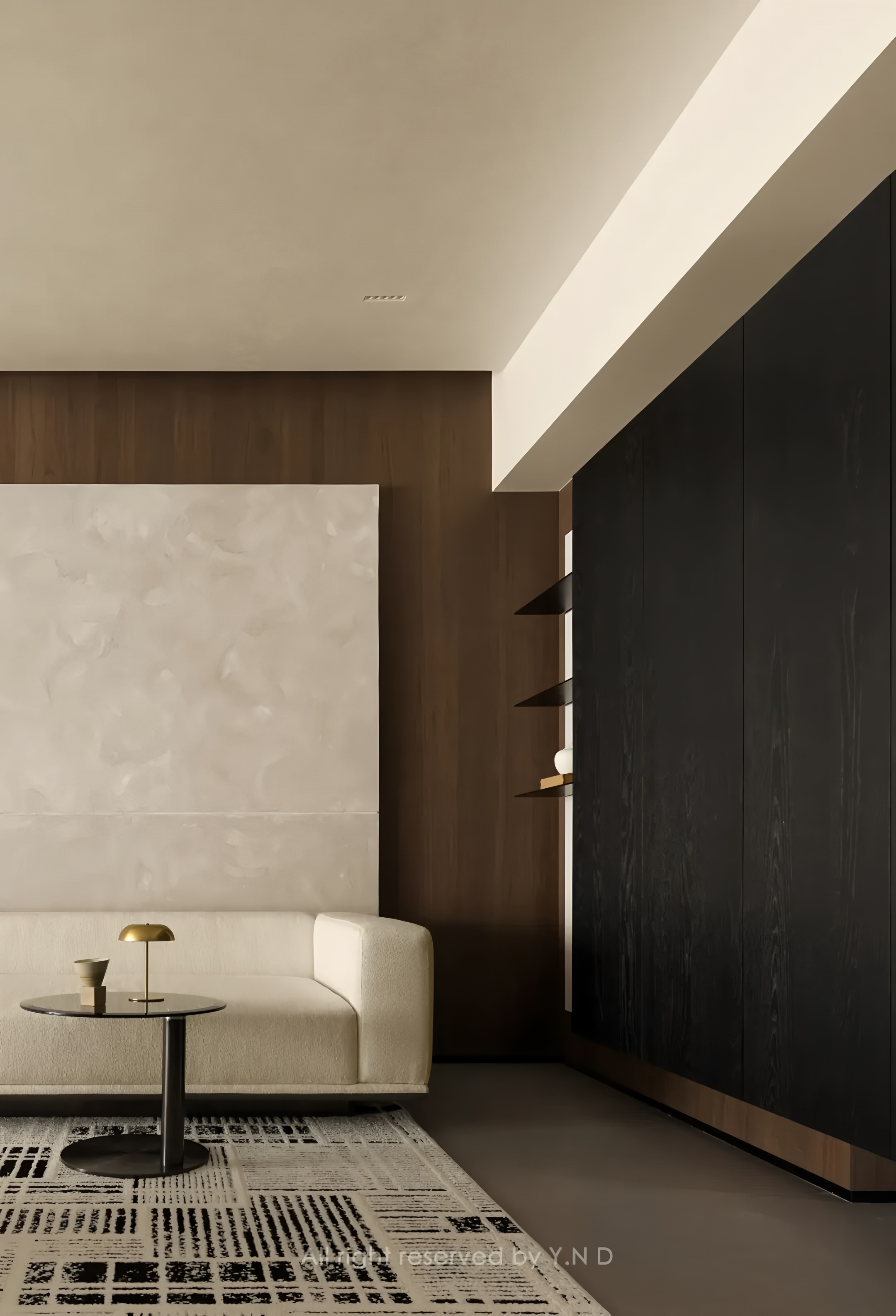 黑咖系 广东·汕头160m²住宅设计丨中国汕头丨伊诺设计Y.N Design-9