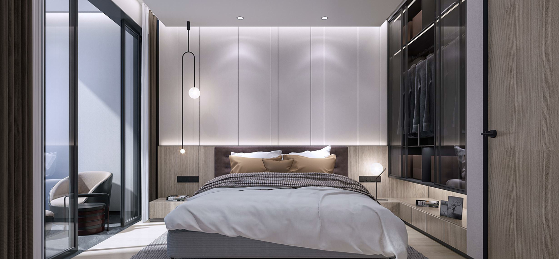 高级黑白灰,简约现代的家居设计-8