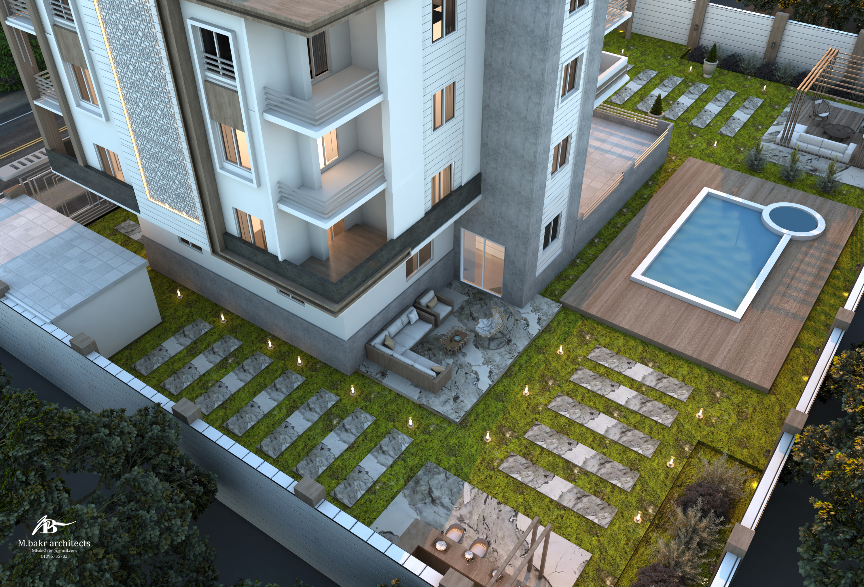 E·terior Design + Landscape 别墅设计丨EgyptCairo丨Mohamed bakr Architects-5