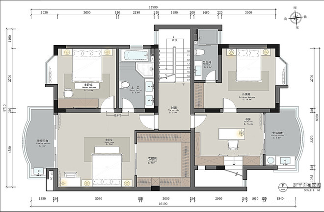 260万元别墅豪宅395平米装修案例_效果图 - 摩登美式-寻找心灵共鸣 - 设计本-11