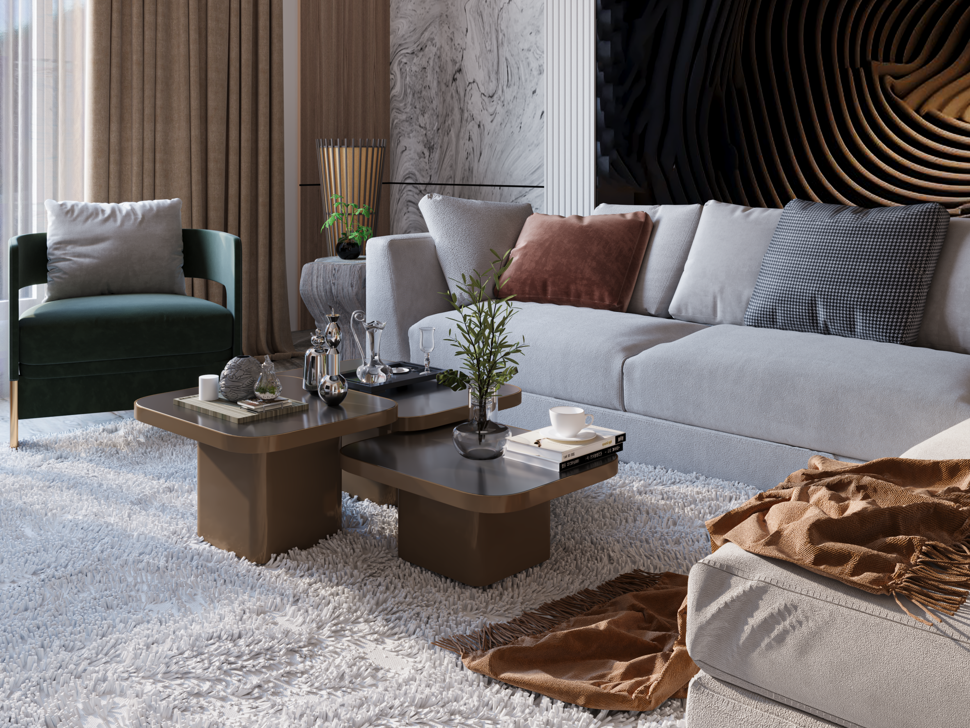 Lu·ury Living room Design（豪华客厅设计）丨埃及开罗丨Architect Mahmoud Abd EL Samea3-12