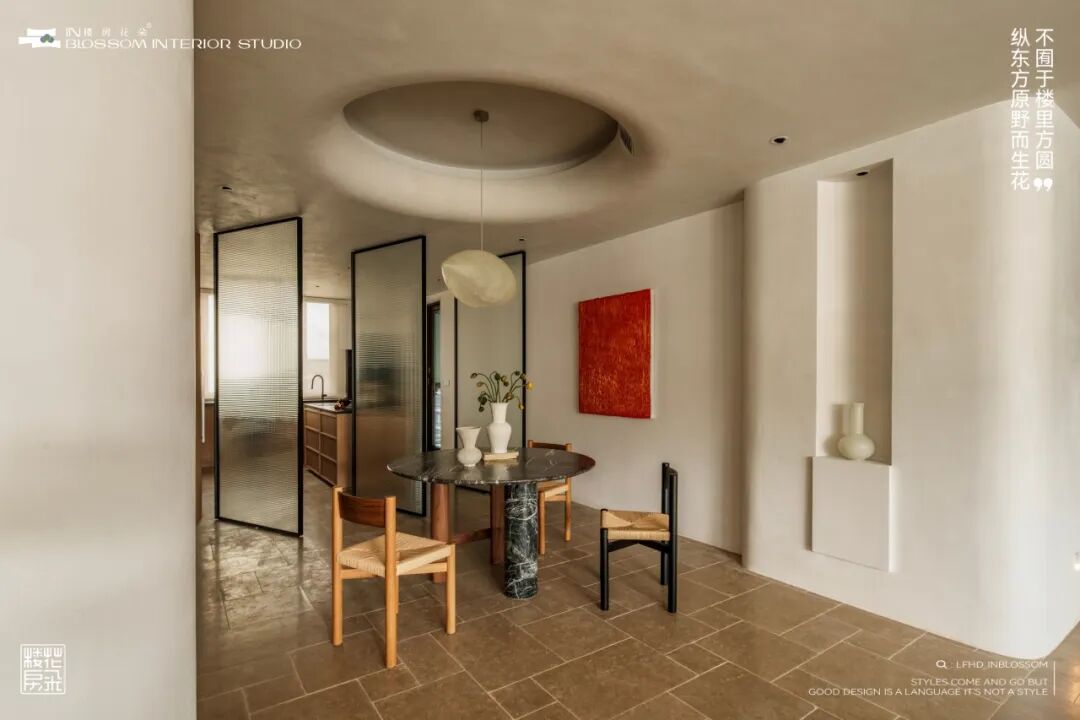 楼房花朵INBLOSSOM｜私宅实景案例｜舜山府240㎡自然侘寂《本质触觉》-38