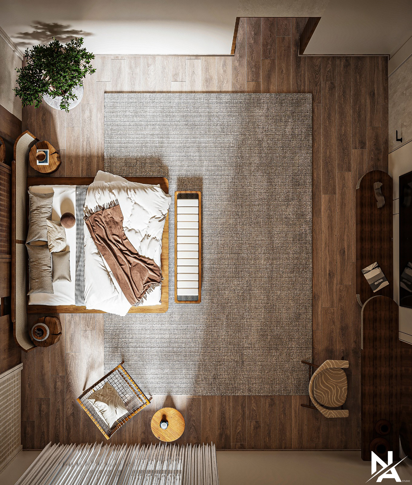 Japandi Serenity Master Bedroom Design-6