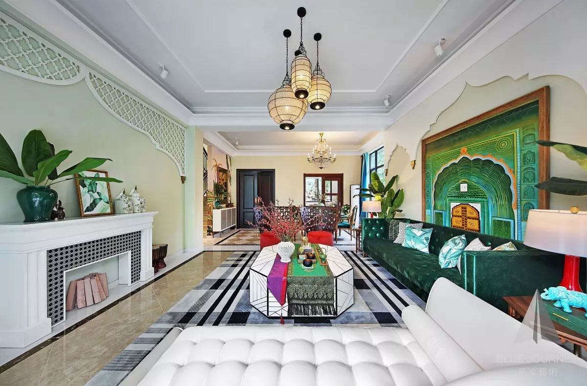 【軟裝設計】藍途新作 | 惠東小徑海岸城花園一期东南亚风格別墅樣板房-0