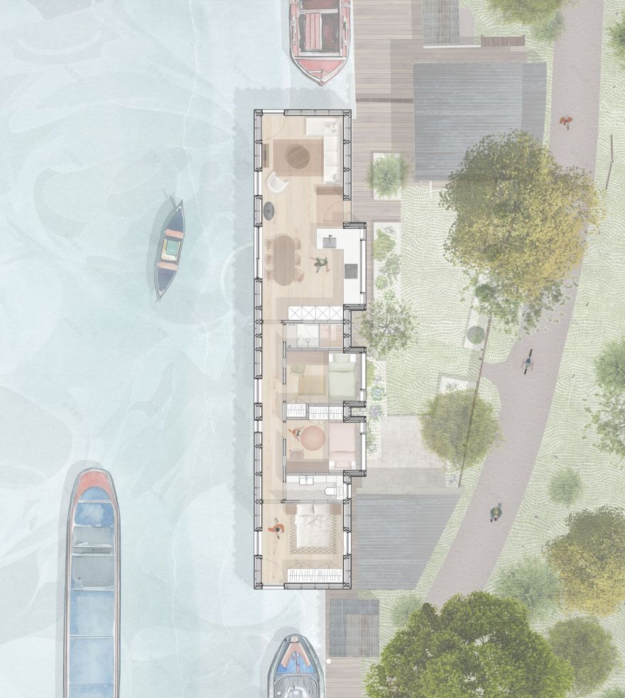 漂浮屋丨英国伦敦丨Tigg + Coll Architects-15