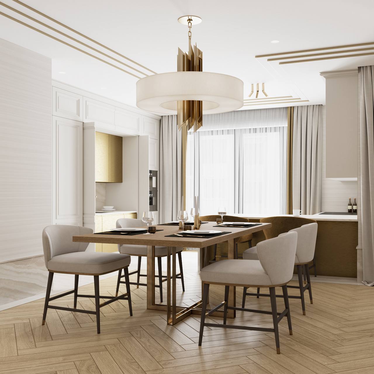 金色和白色搭配出高级感 | DE＆DE-5