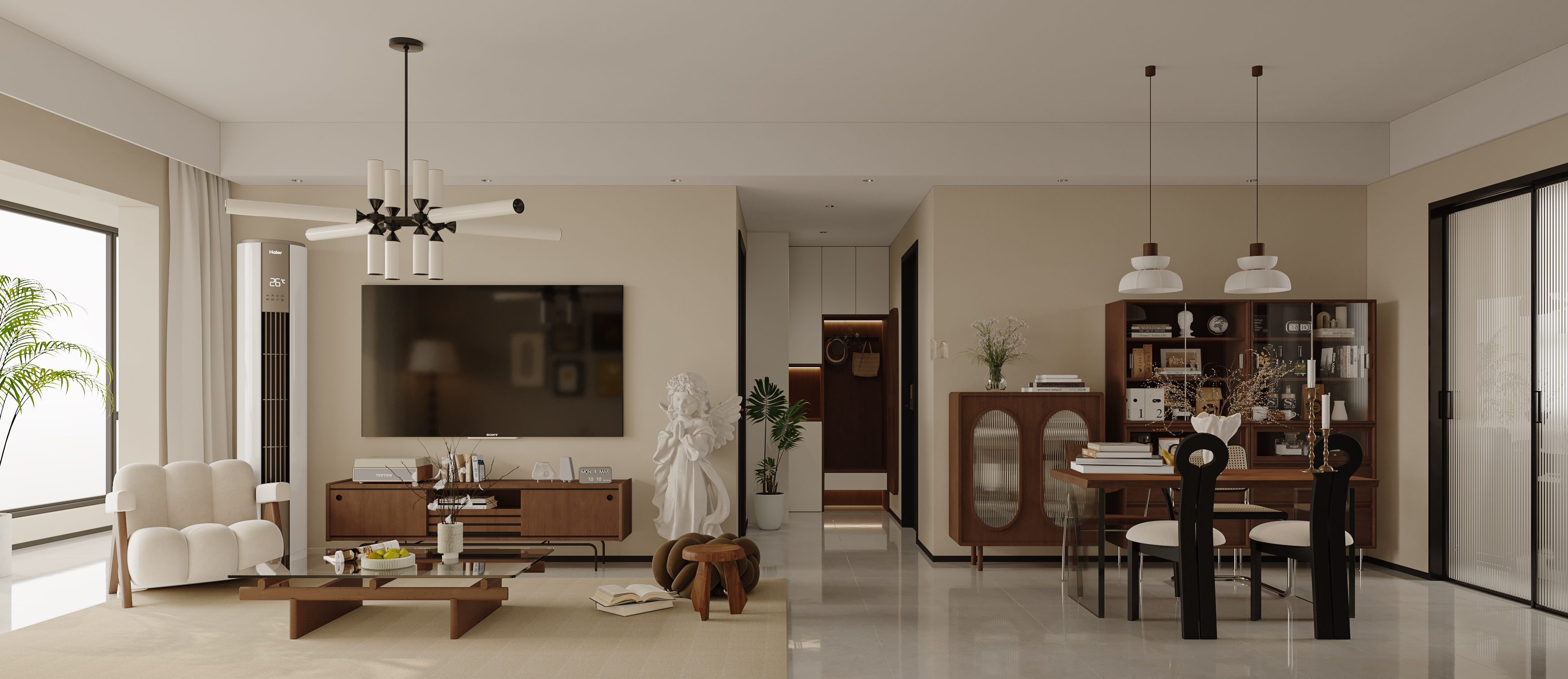 绘感视觉设计——小户型奶油中古风设计案例-0