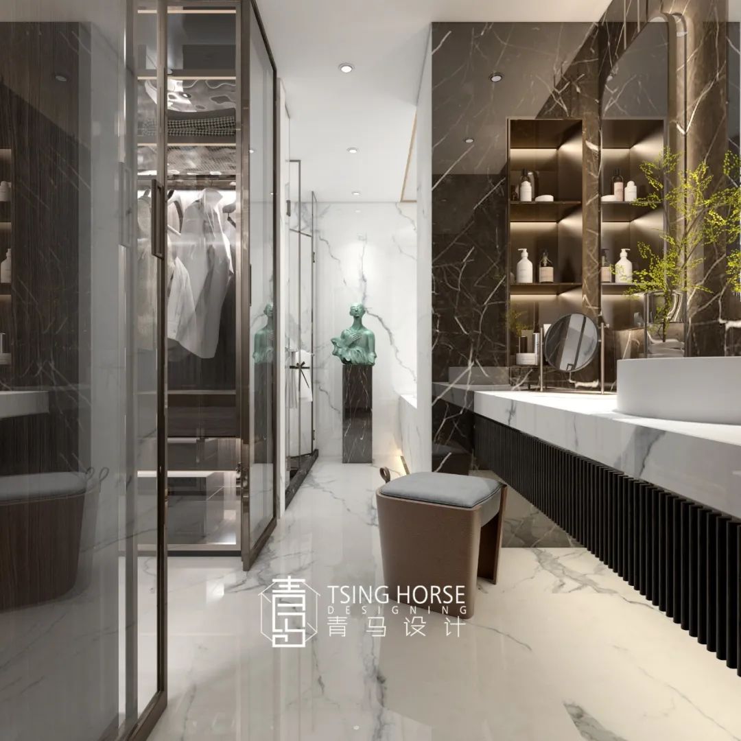 湾流新中式雅居，200㎡空间清雅艺术焕新生-75