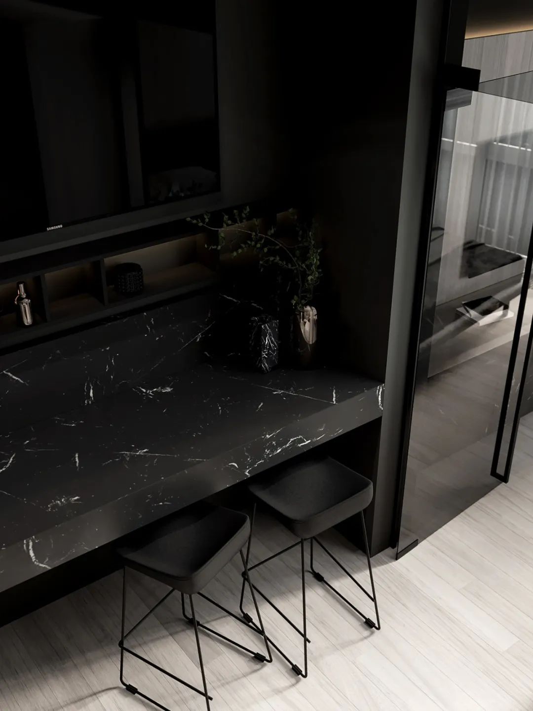 奶油色调黄铜细节,打造 120㎡精致高雅空间丨MARTA SHPACHENKO-61