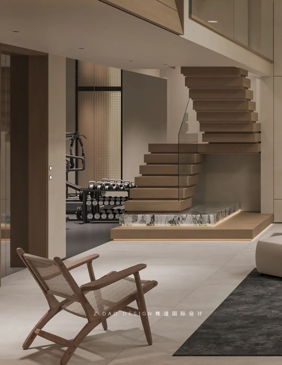 龙湖丽丰·西宸原著400㎡静奢风别墅（《喜 棠》）丨尊道国际设计-59