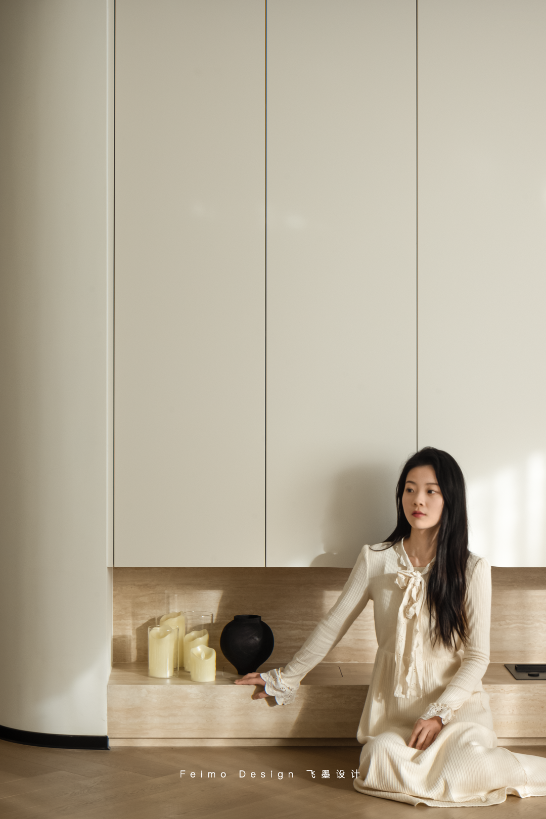 143㎡精装修全拆改,打造现代法式与中古融合的家丨飞墨设计-19