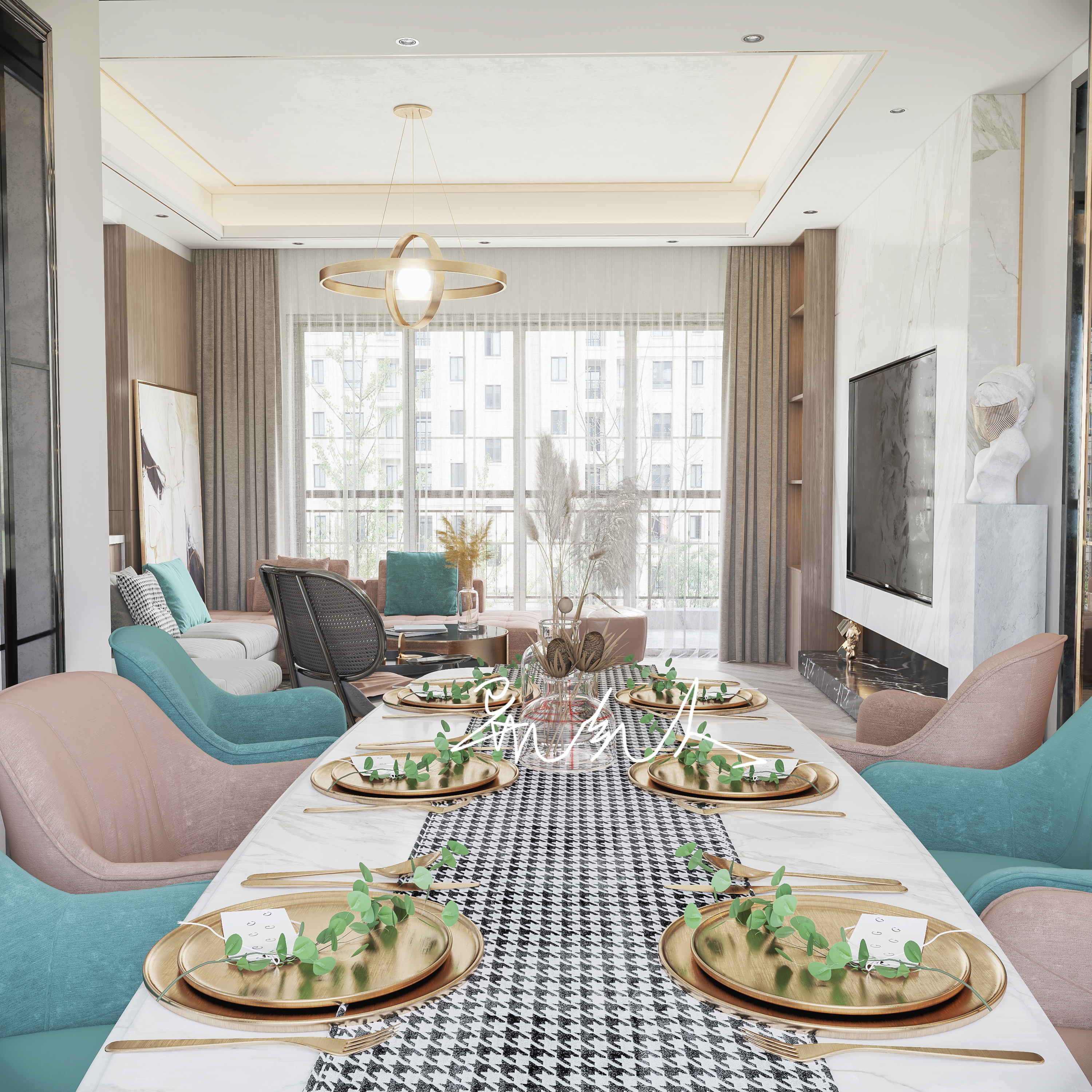 现代轻奢客厅设计案例解析-10