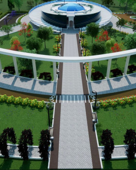 Landscape design of the park