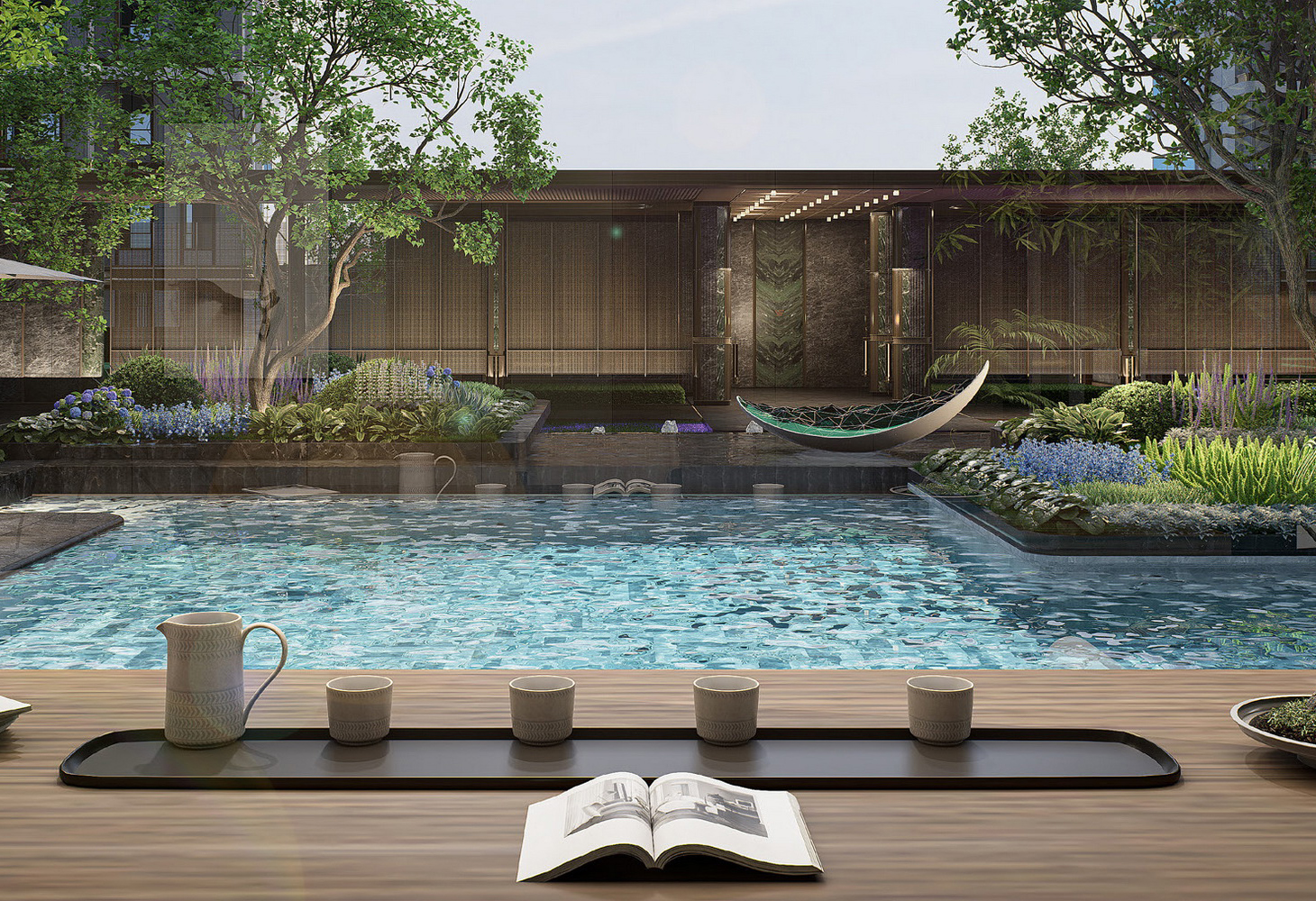 成都越秀天悦芸萃二期大区景观SU模型-3