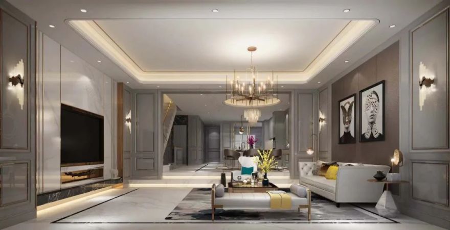 远洋天著 480㎡轻奢混搭风,打造和谐而多彩的家-84