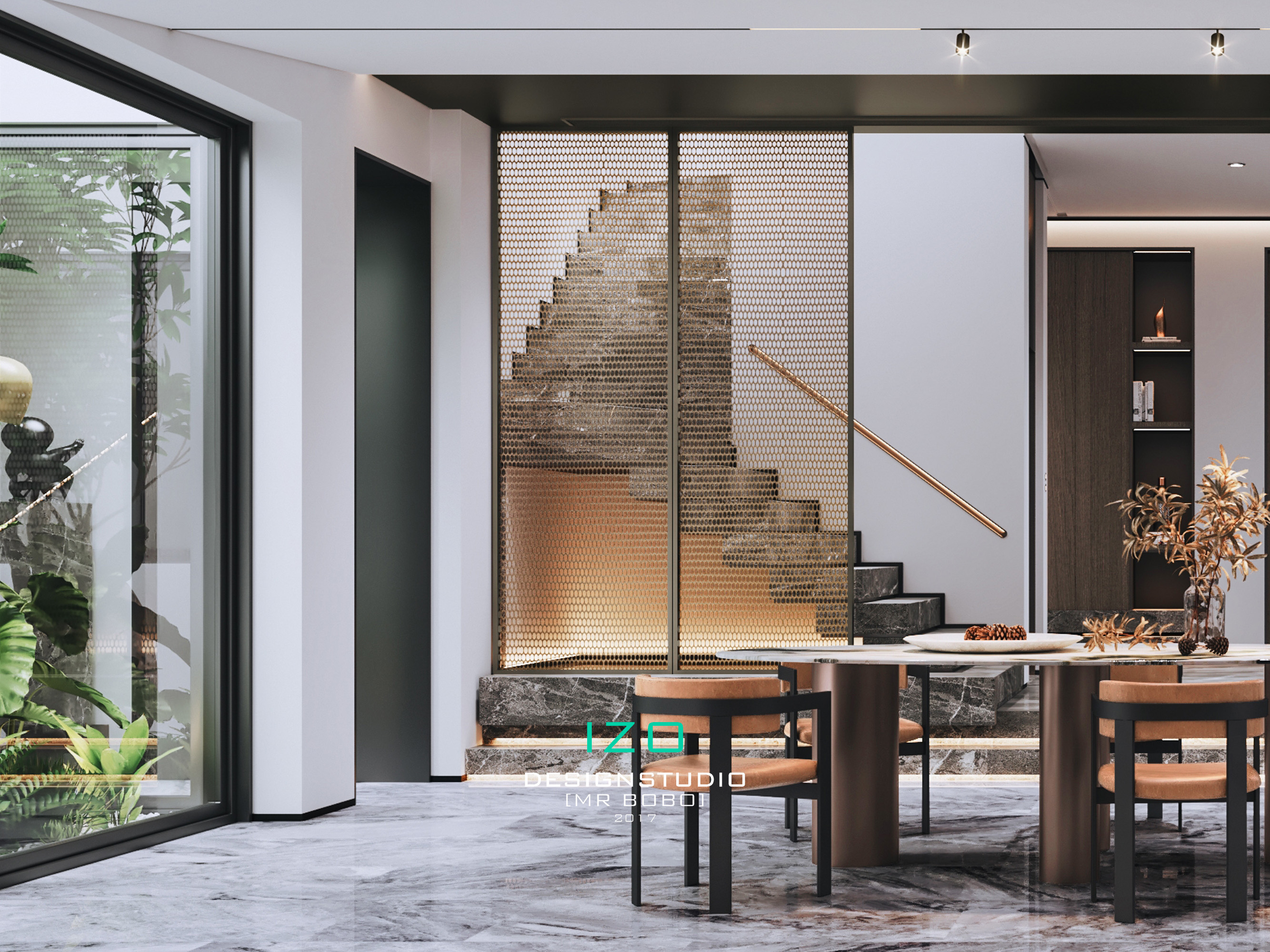 华侨城别墅现代极简轻奢风格设计丨MRBOBO-6