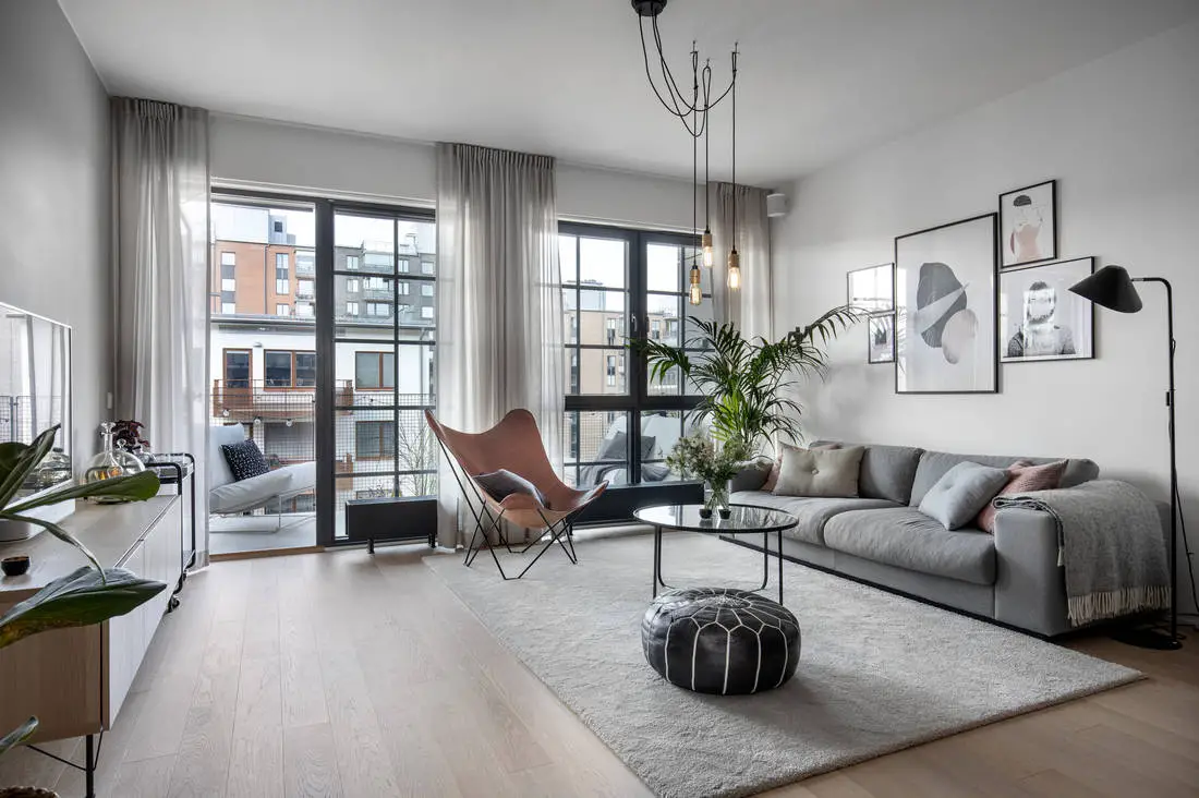 瑞典工业风公寓设计，旧厂房变时尚家居-1