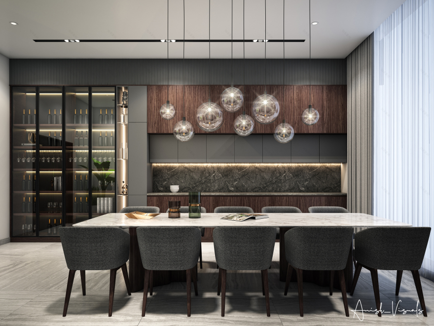 FAMILY LIVING & DINING 室内设计丨阿联酋迪拜丨Anish_ Visuals-13