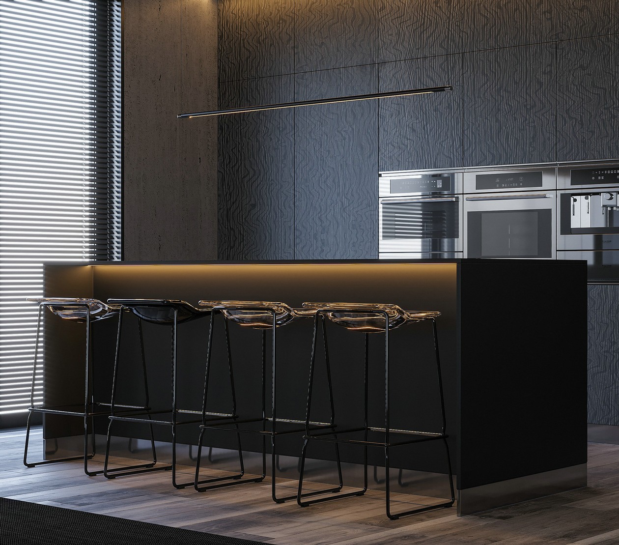 黑色系公寓设计 既沉稳又有设计感！-9