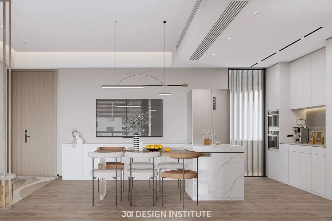 广州天河区 169㎡现代简约奶油色家居设计丨中国广州丨301 设计研究所-25