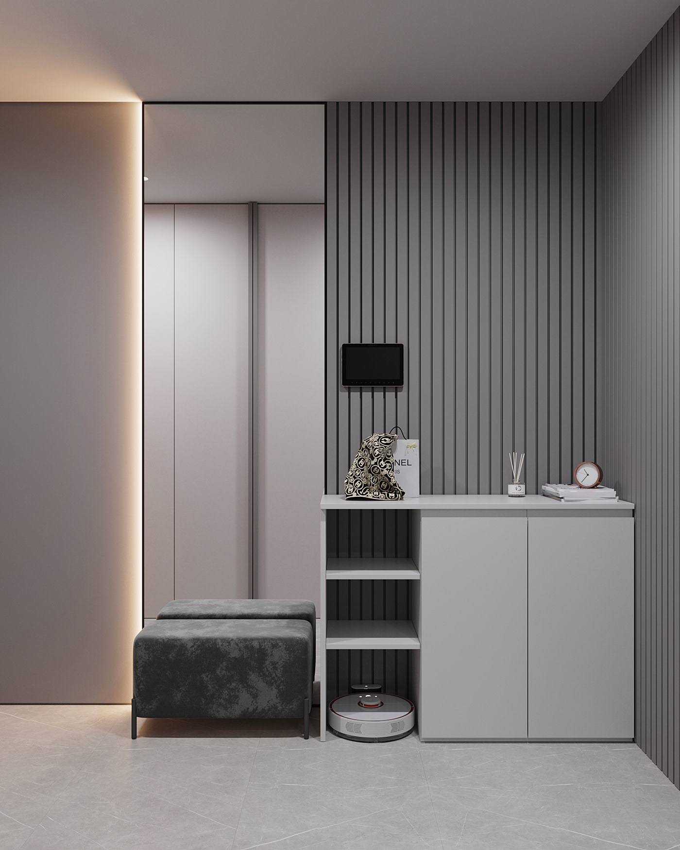 浅色系公寓设计-0