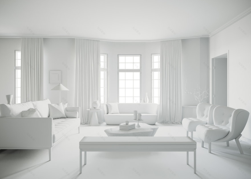 可视化客厅设计丨Luiza Nowak-5