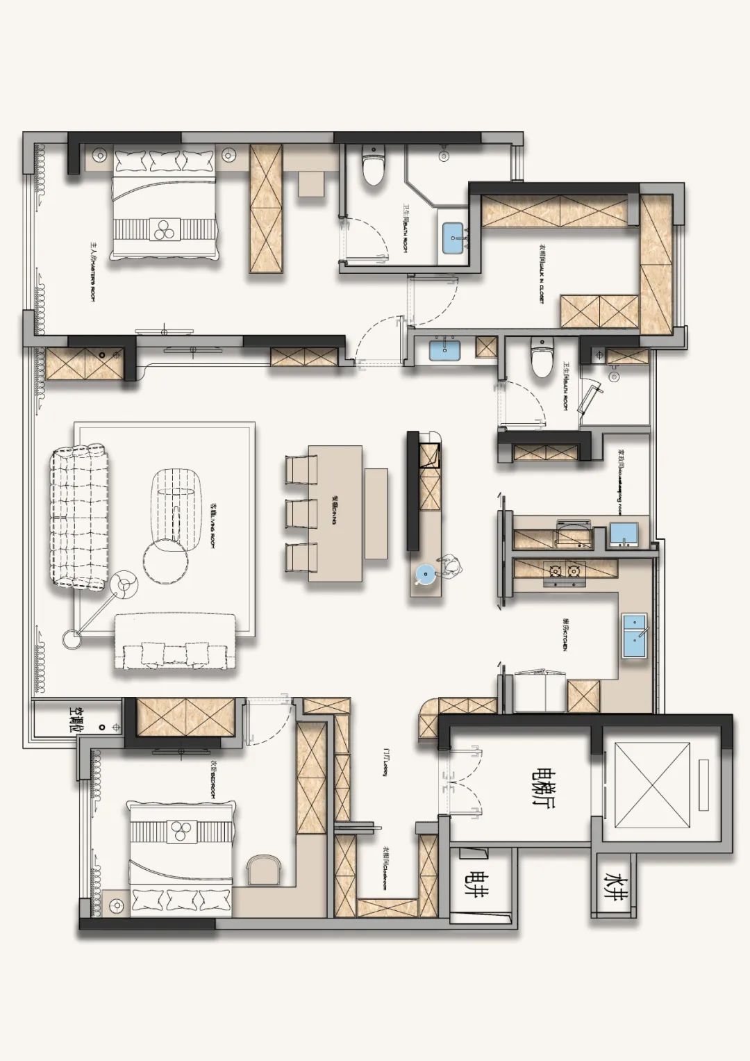 奶油色调的简约诗意空间丨中国常州丨象物设计-18