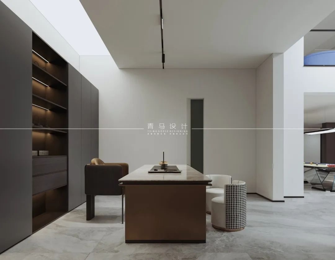 未央金茂府现代轻奢下叠别墅设计丨中国西安丨青马别墅设计-35