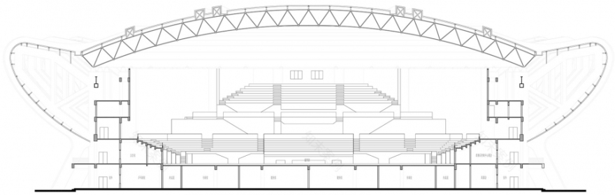 苍南体育中心 | 型钢桁架结构与曲线美学的完美结合-106