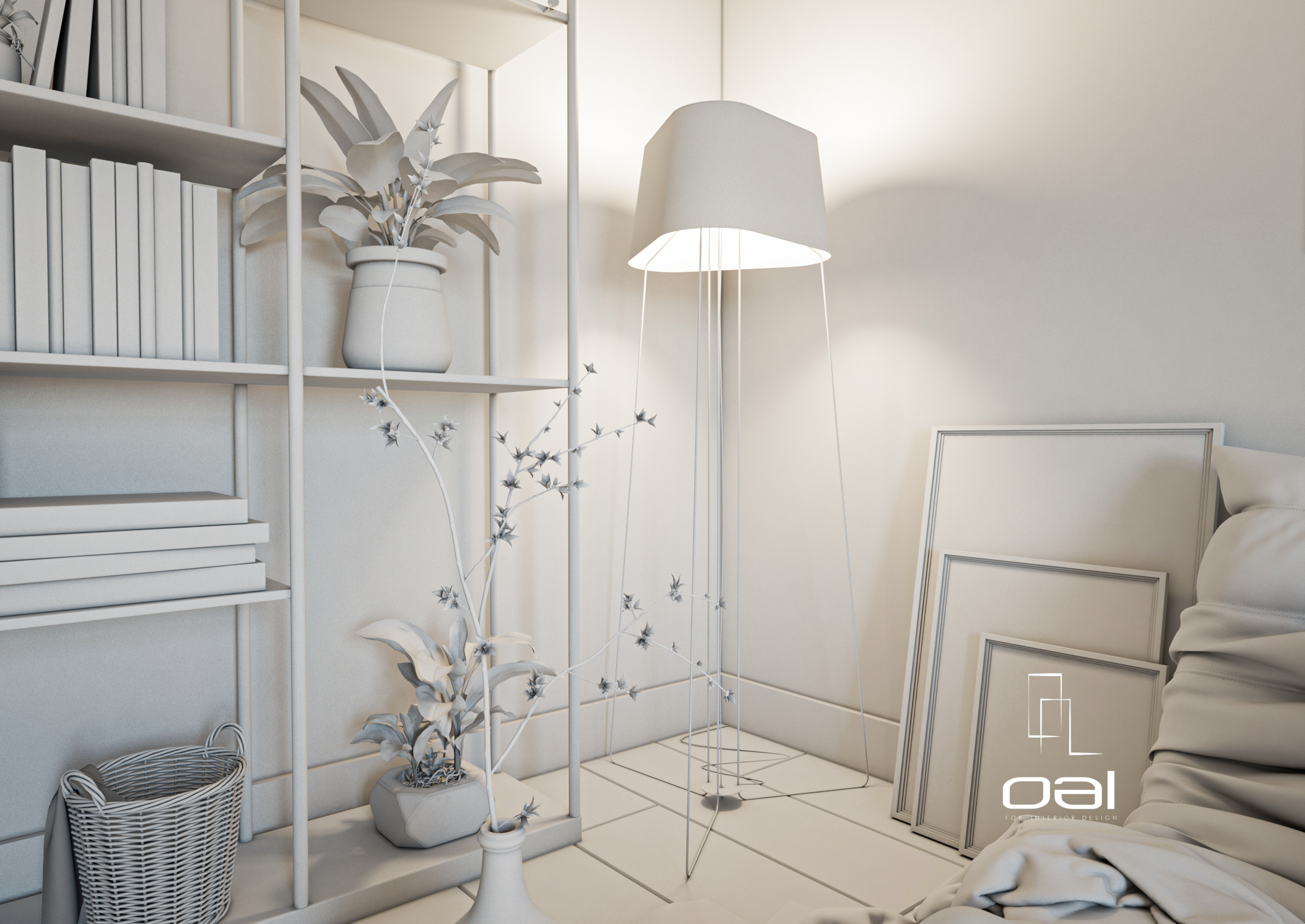 客厅（冷色调效果）丨埃及丨OMNIA NASR AL SHAER-14