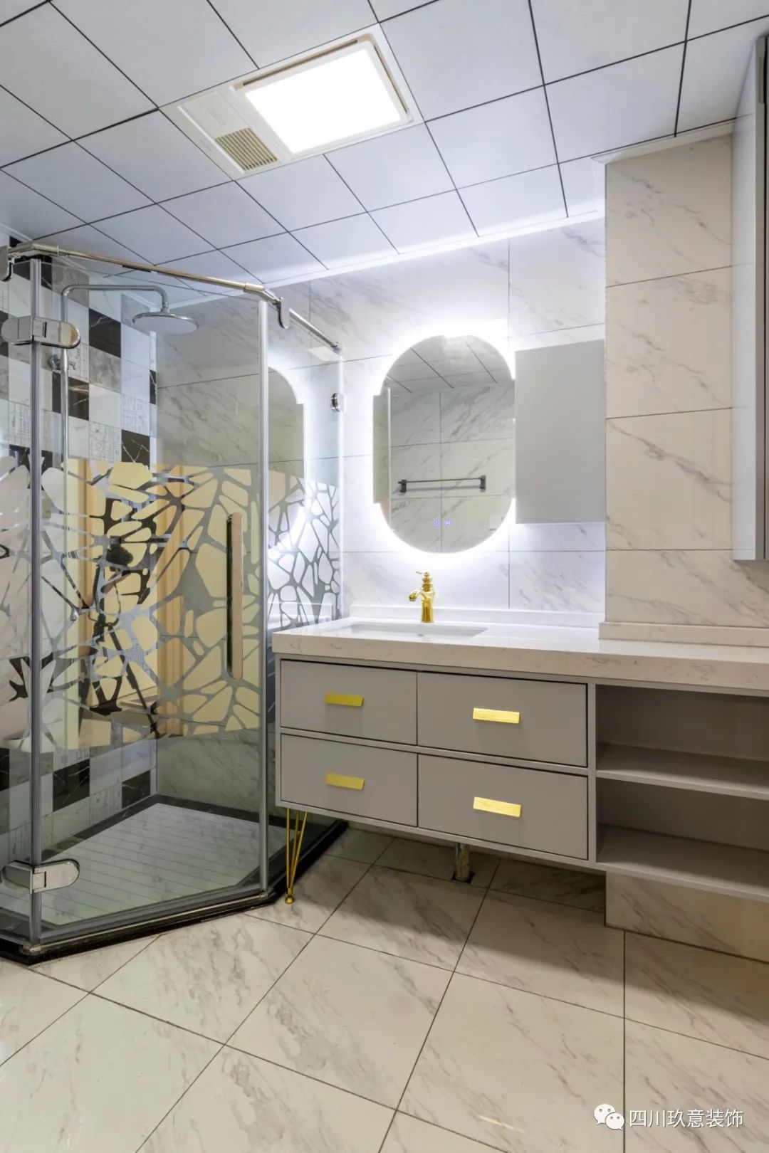 成都炜岸城现代轻奢复式住宅设计丨中国成都丨玖意装饰-63