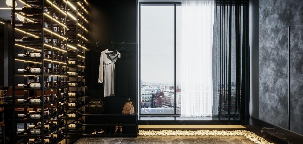 BLACK·后现代轻奢家居,灰色调与橙色系的惊艳碰撞-9