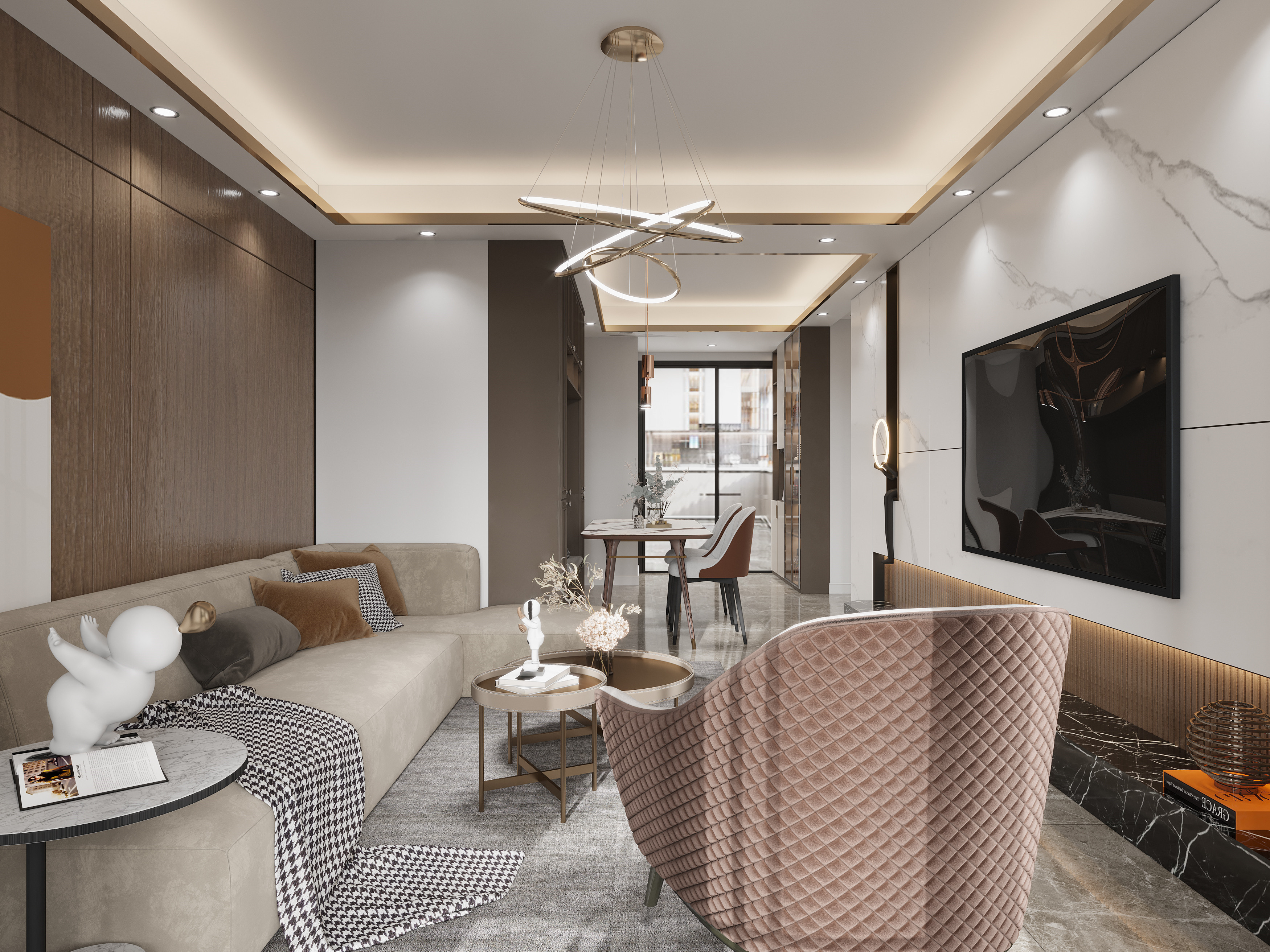 现代简约黑白灰卧室设计-5