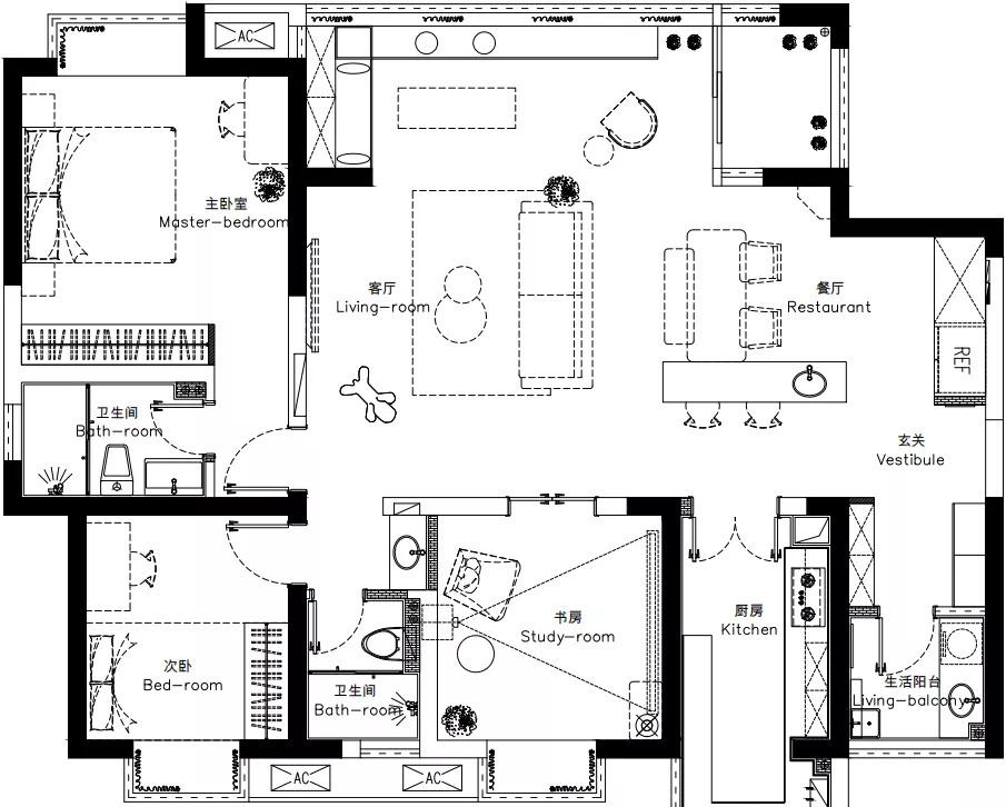 123㎡简约北欧充满生活气息-5