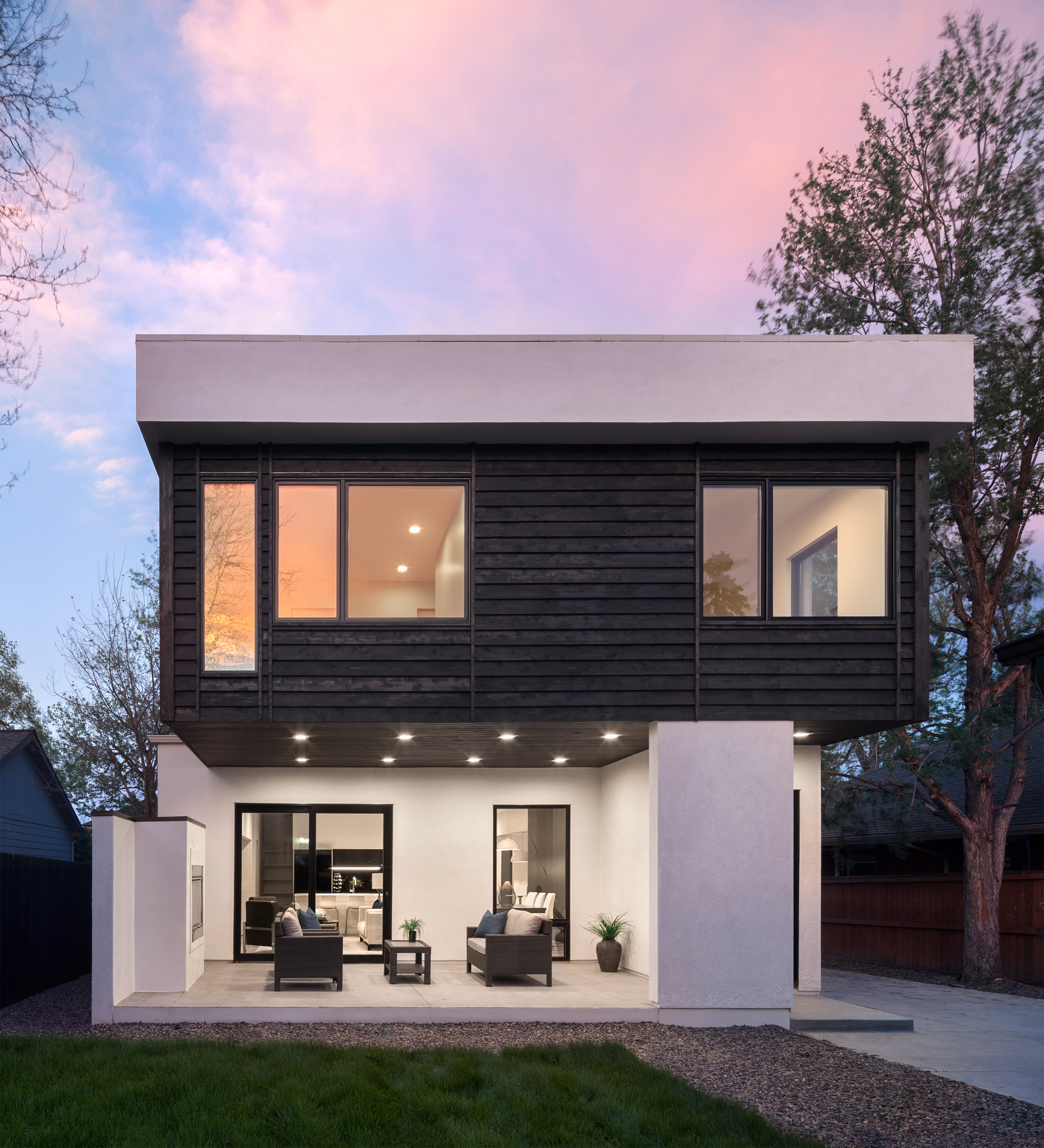 Meridian 105's Denver house features screens and shutters made of black wooden pallets-30