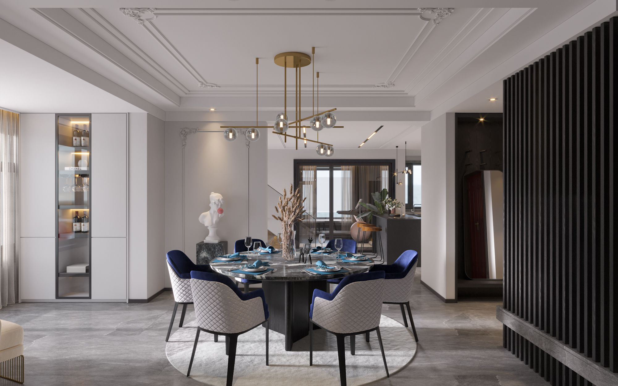 贵州凯里现代中式雅居，传统元素与时尚空间的完美融合-4