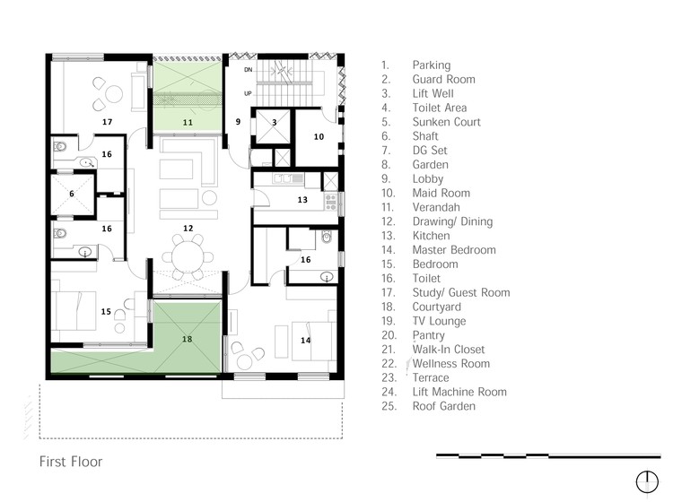 砖墙面纱 · 新德里拥挤社区中的宁静绿洲-43