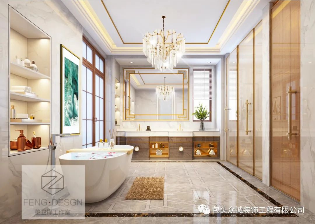 鄂尔多斯新中式住宅丨中国鄂尔多斯丨众诚装饰-35