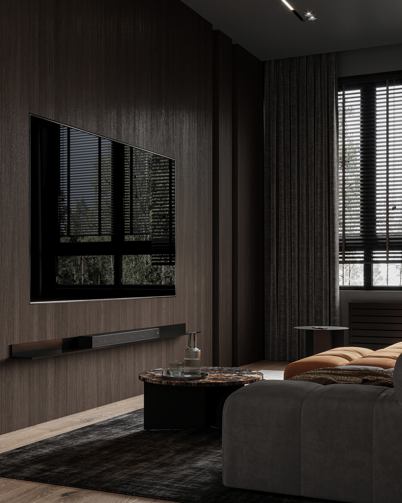 深色系公寓设计 这样设计也太有感觉了吧-5