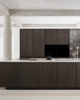 Vipp Highlights the Beauty of Jura Stone + Oak Wood in Its New V2 Kitchen