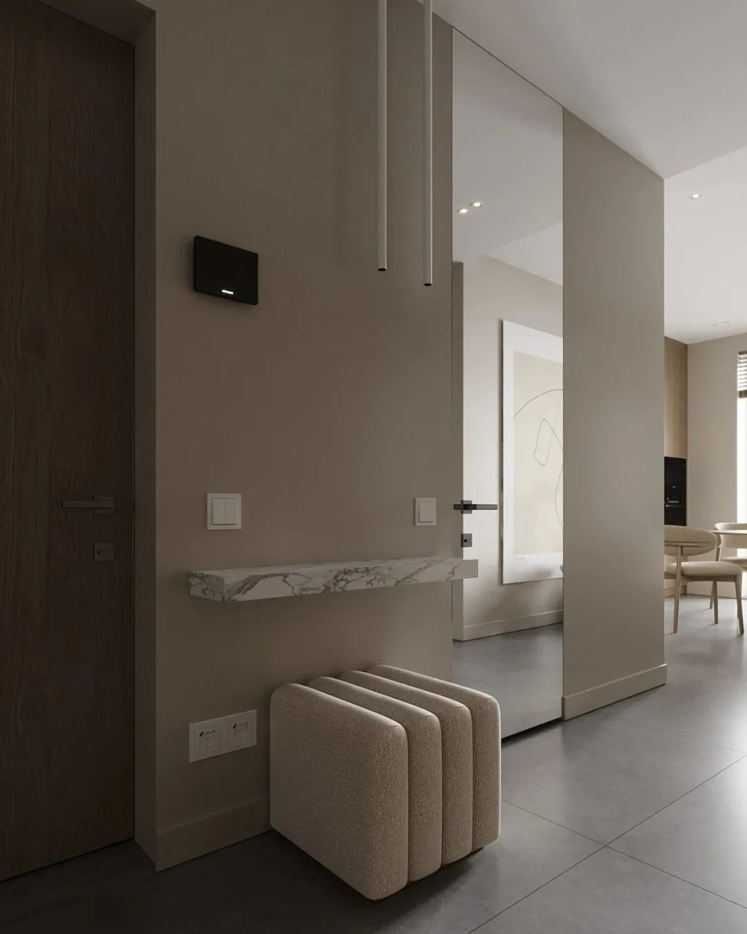 90㎡极简风住宅设计丨大树装饰-4