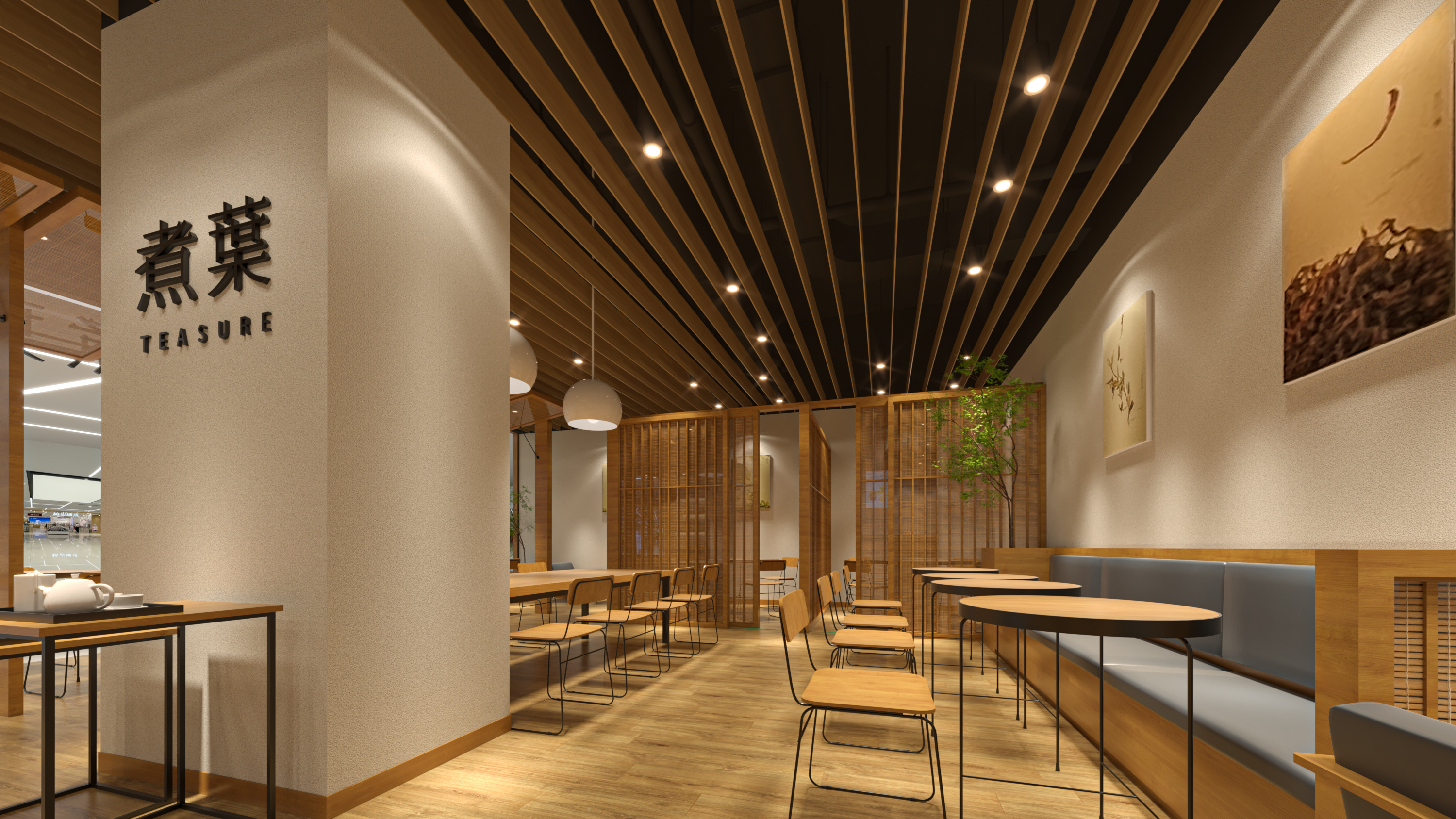 煮叶茶饮空间设计（包含北京五道口店,大吉巷店,APM店等）丨中国北京-14