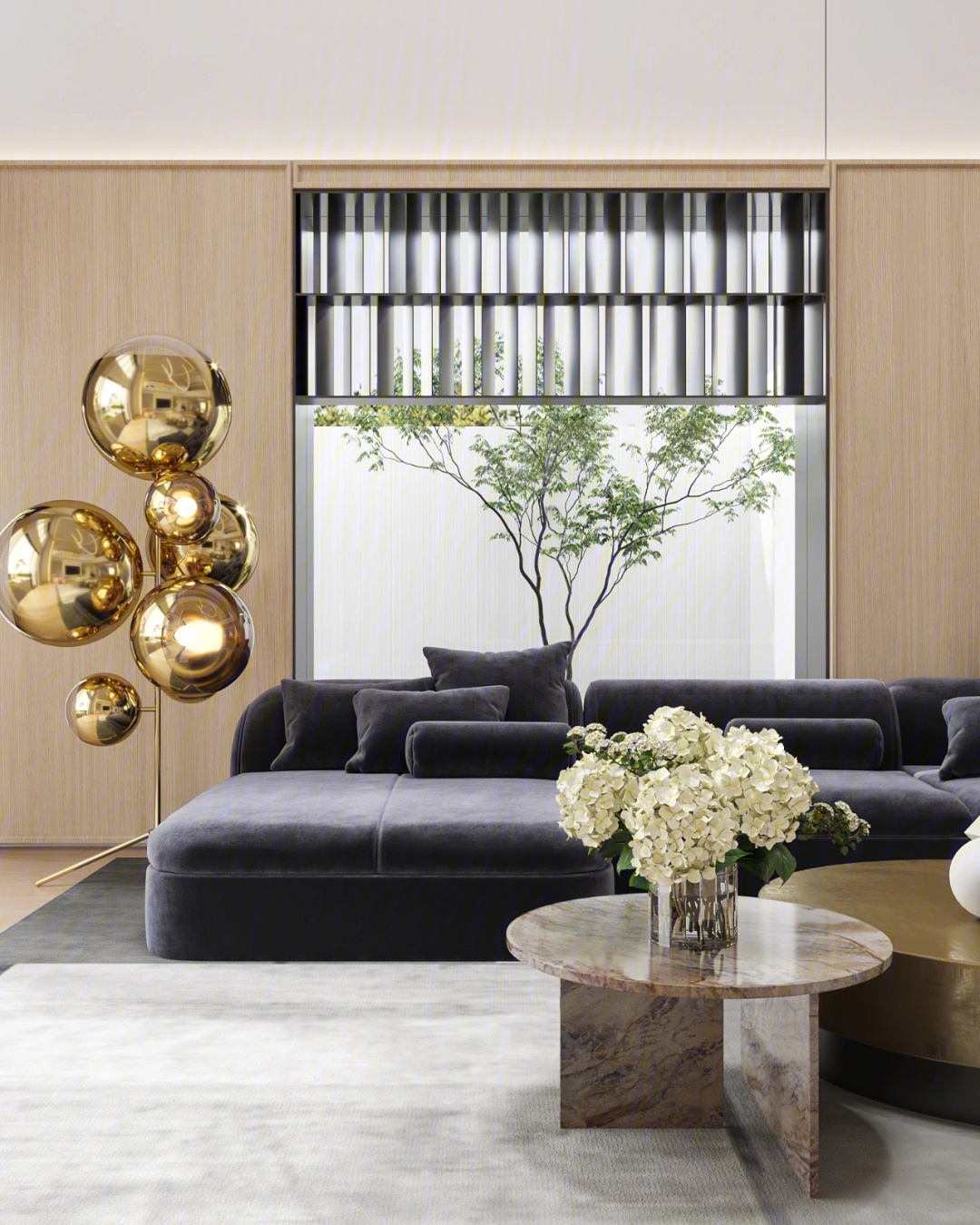 现代简约下沉式客厅-10